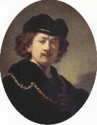 REMBRANDT Harmenszoon van Rijn Self-Portrait with Hat and Gold Chain china oil painting artist
